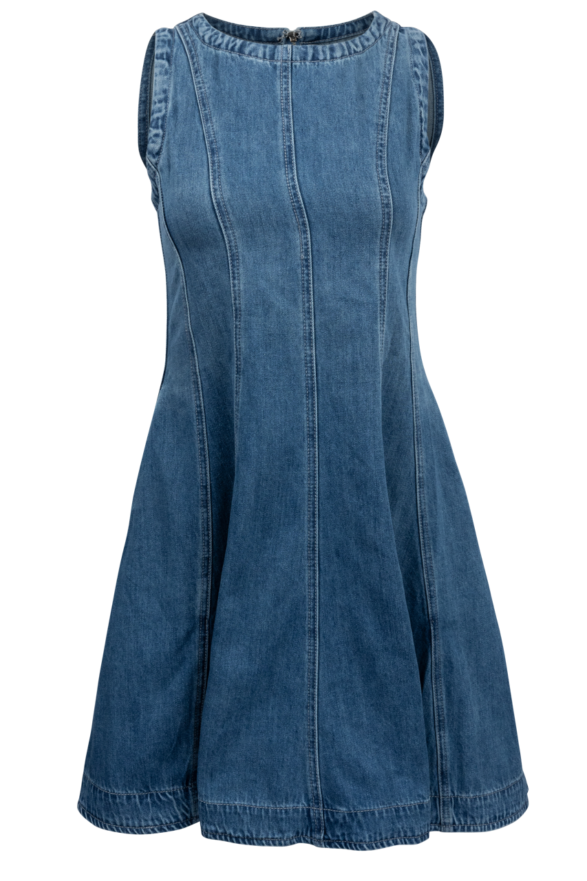 white christmas dresses Raisonnel Denim Skater Dress / L / Denim