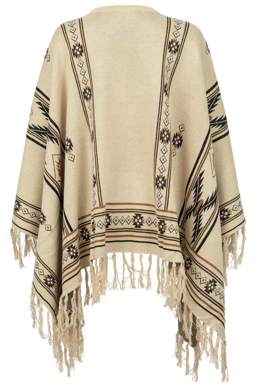 Time of the West Alpaca Cape - Tan