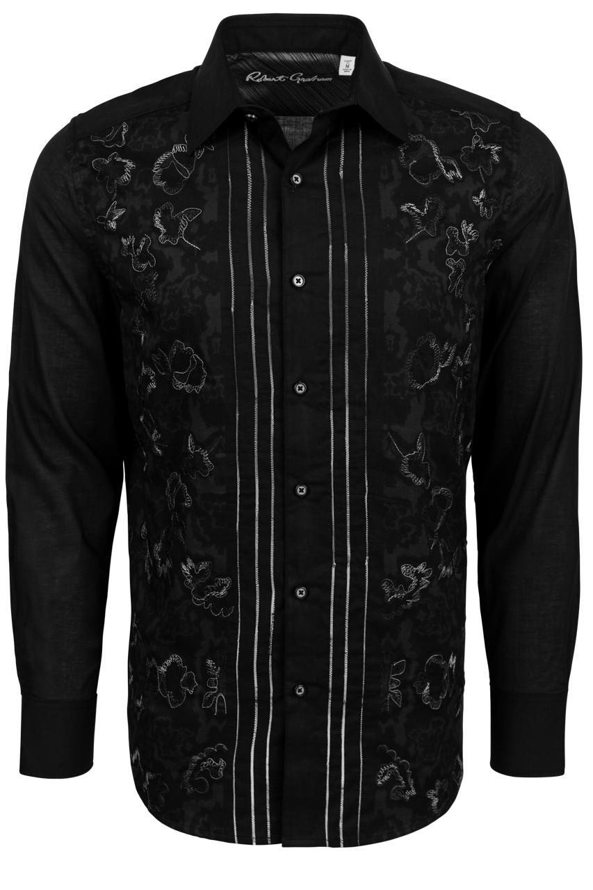 Robert Graham Men's Havana Shirt - Black - Size x Large Robert Graham Men's Havana Shirt - Black - Size x Large