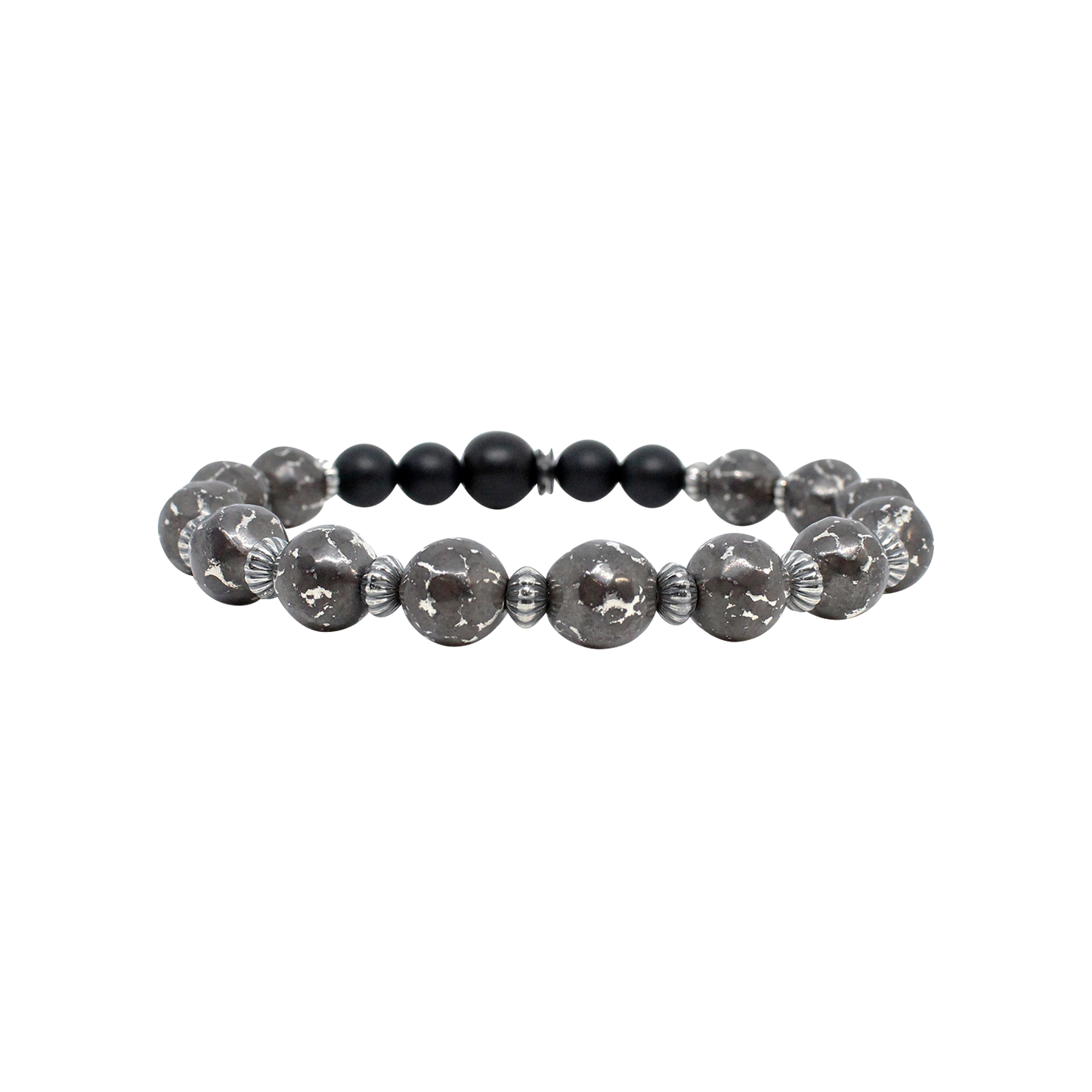 Kenton Michael Polished Sterling Silver Beaded Bracelet