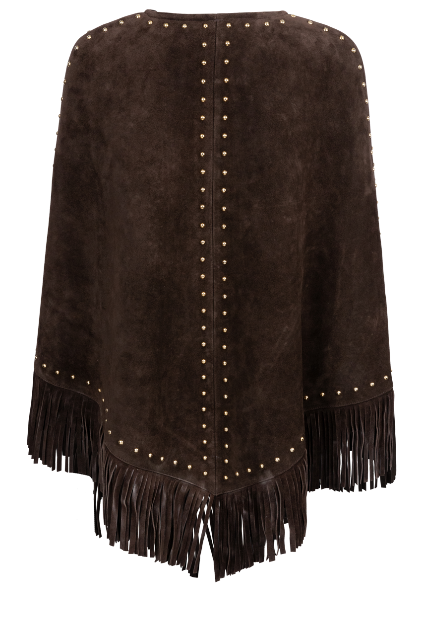 Western and Co. Shades of Chocolate Suede Cape
