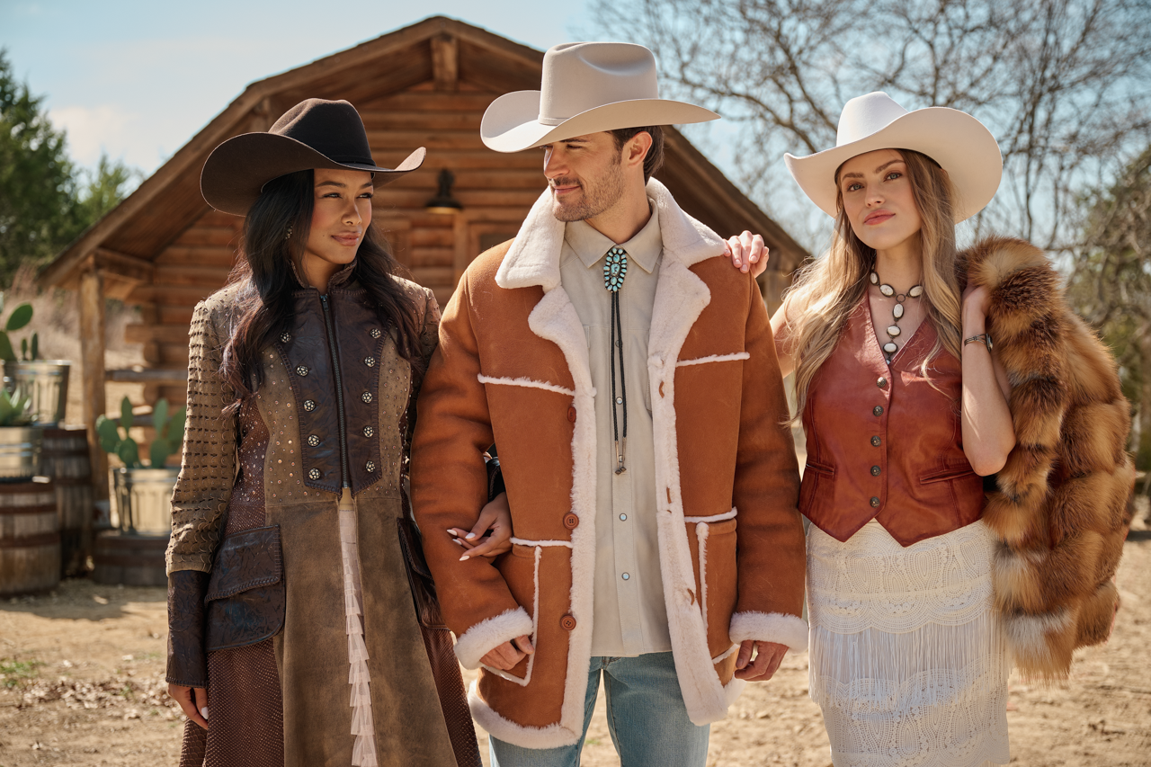 Pinto Ranch Whiskey Leather & Shearling Coat