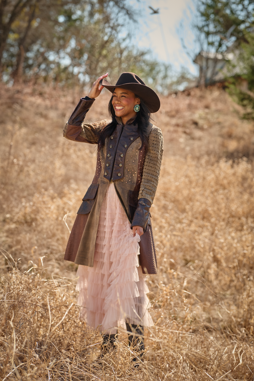 Pinto Ranch Long Frontier Royal Jacket