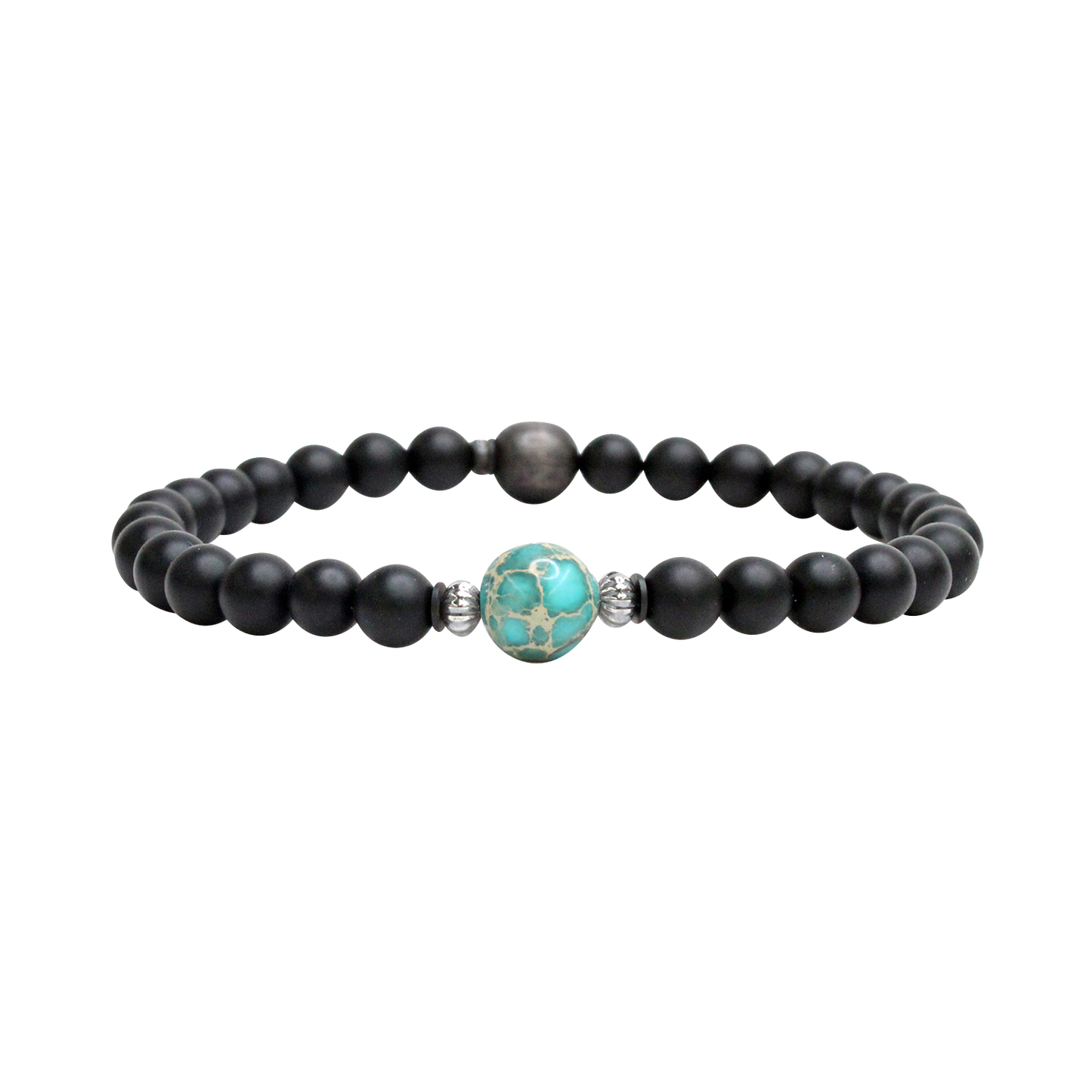 Kenton Michael Black Onyx Beaded Bracelet
