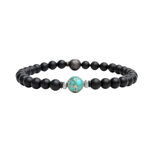 Kenton Michael Black Onyx Beaded Bracelet