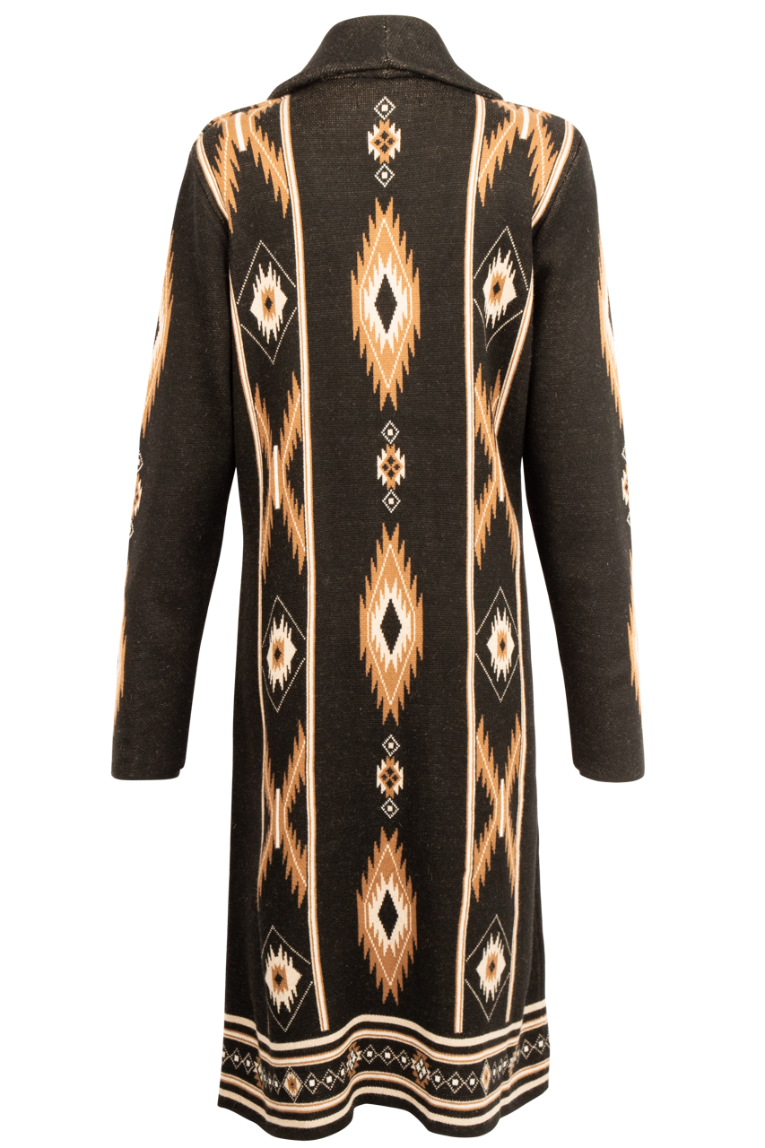 Time of the West Cardigan Coat - Black