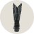 Tony Lama Lizard Cowboy Boots - Midnight Black