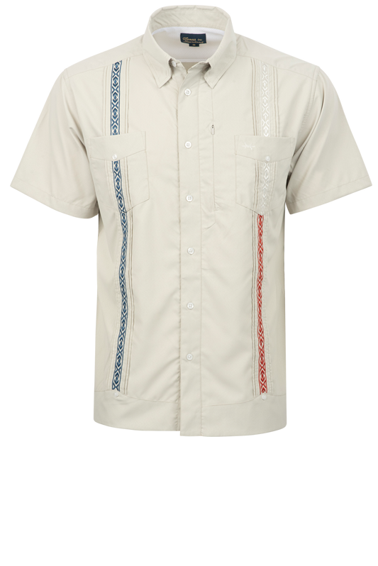 Texas Standard Lonestar Guayabera Shirt - Gray