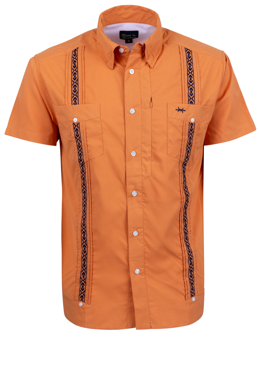 Texas Standard Lagonsta Libre Guayabera Western Fishing Shirt