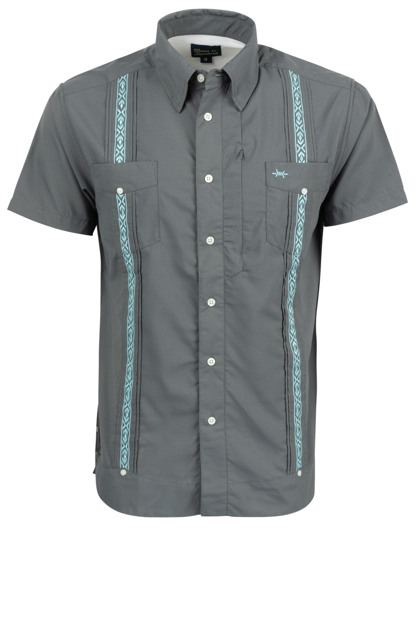 Texas Standard Trucha Libre Guayabera Western Fishing Shirt