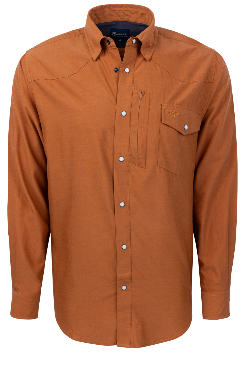 Texas Standard Burnt Orange Tactical Outdoor Long Sleeve Shirt