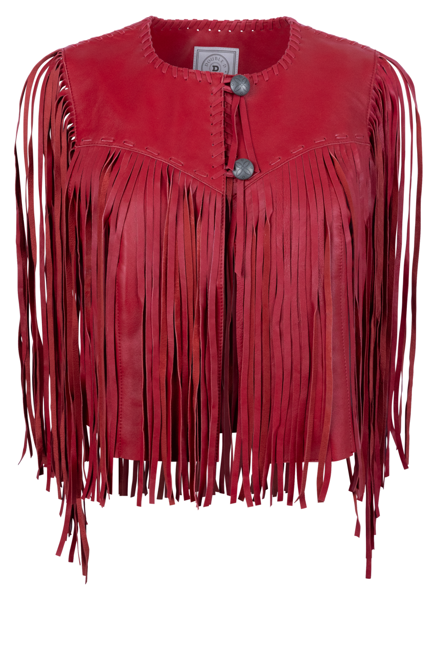 Double D Ranch Red Sonora Fringe Vest