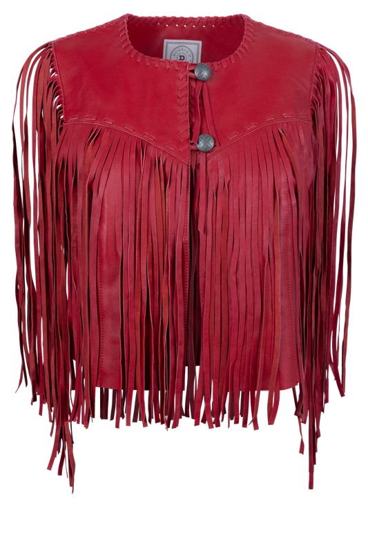 Double D Ranch Red Sonora Fringe Vest