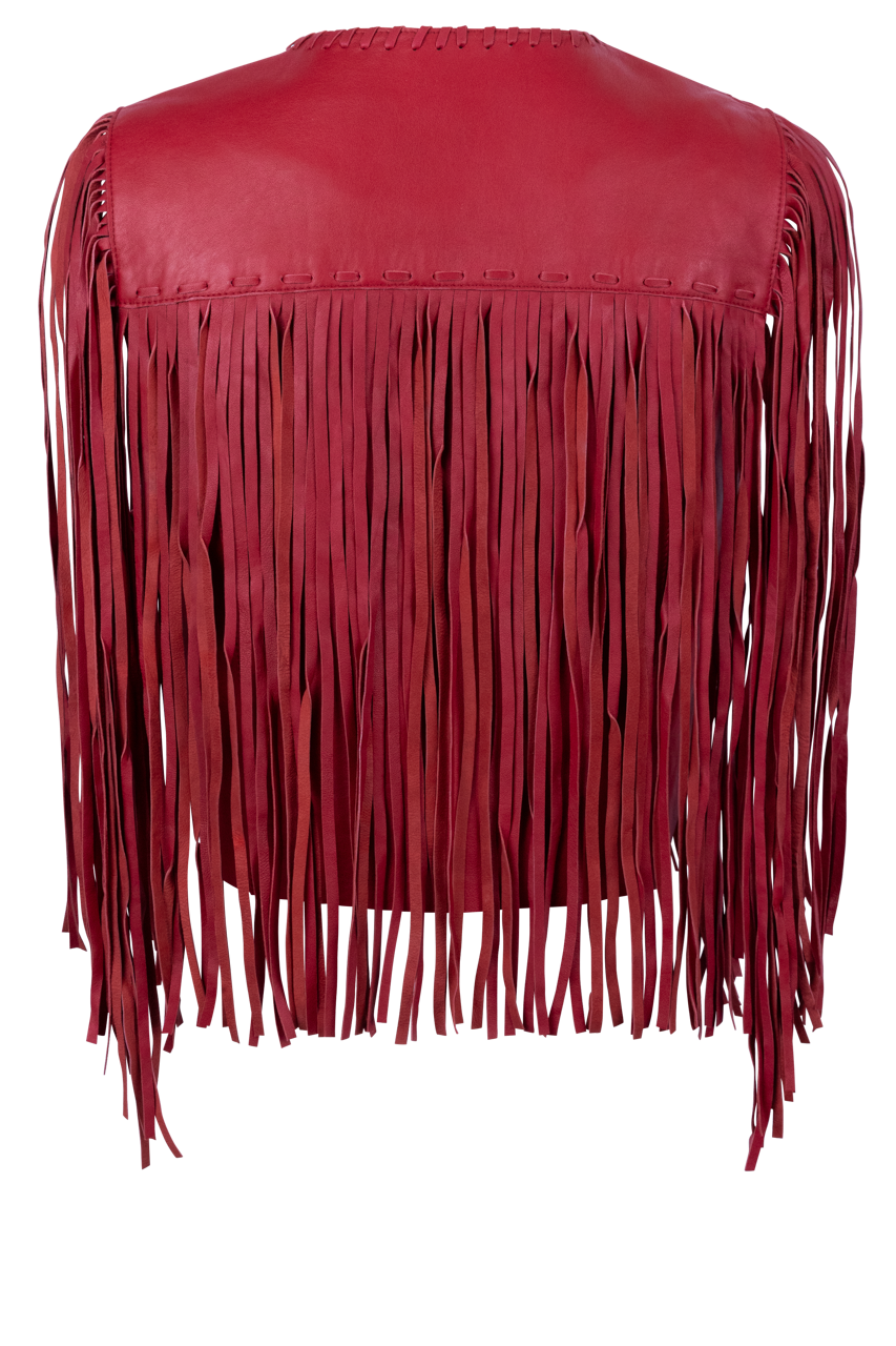 Double D Ranch Red Sonora Fringe Vest