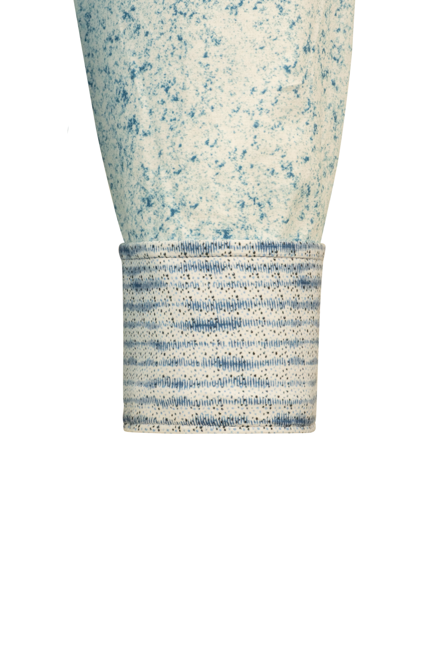 Pinto Ranch YY Collection Button-Front Sport Shirt - White & Blue