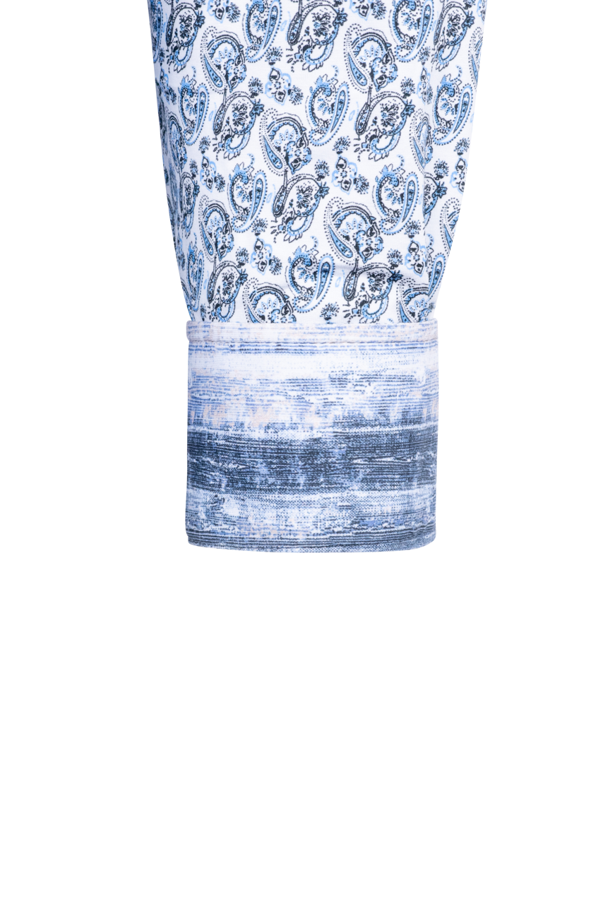 Pinto Ranch YY Collection Button-Front Shirt - Blue Paisley