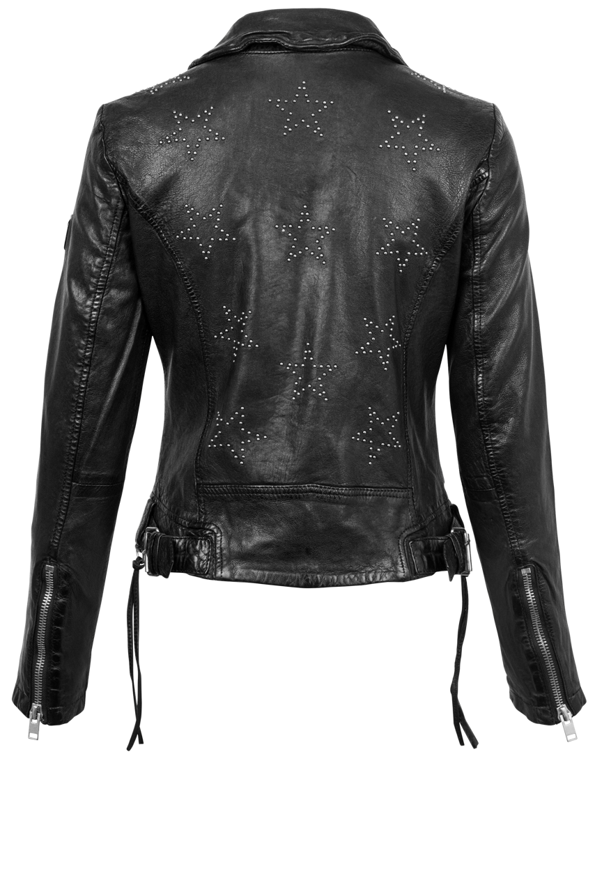 Mauritius Black Wani Vintage Lamb Leather Jacket