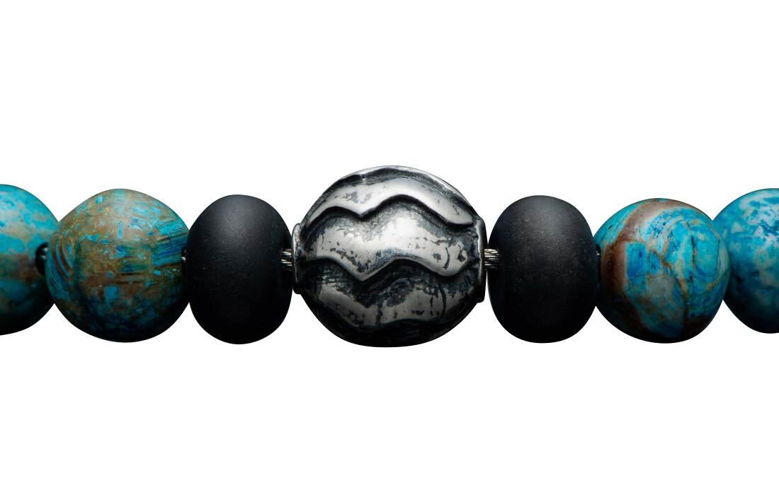 William Henry Brookings Blue Agate Bracelet