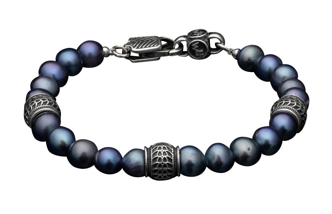 William Henry Black Lace Bracelet