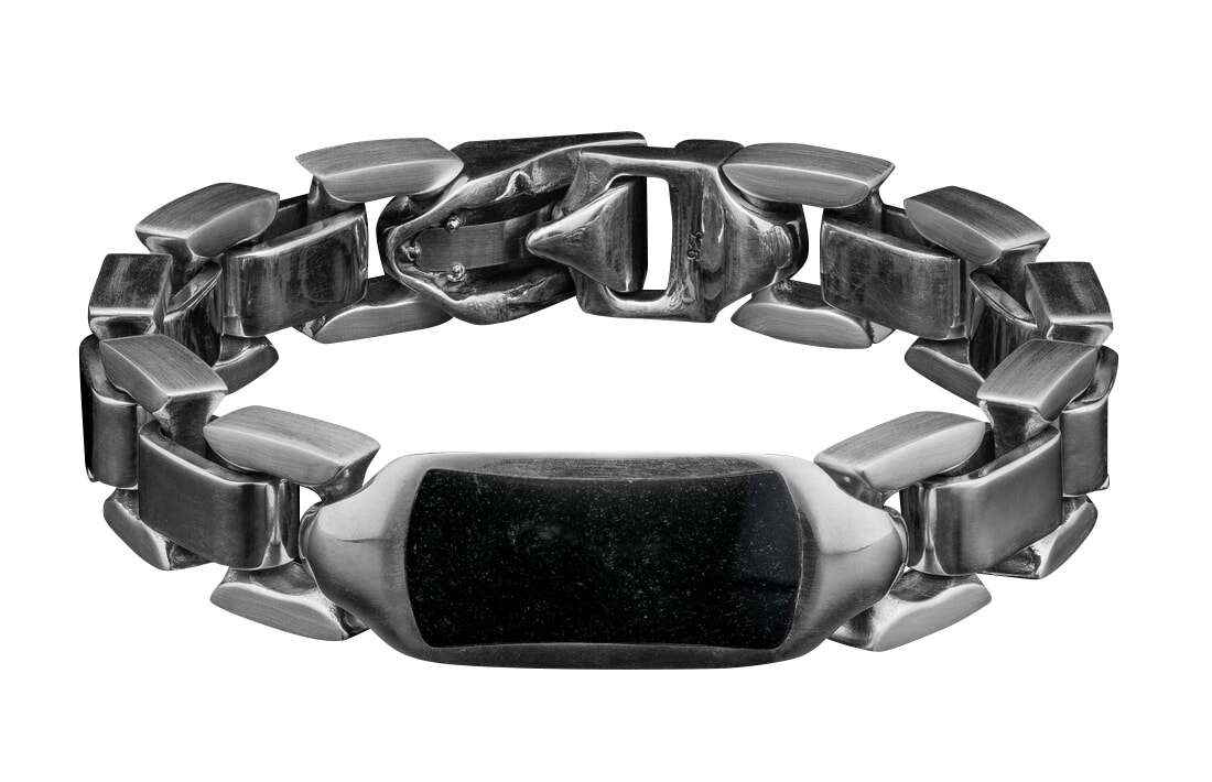 William Henry Black Jade Identity Bracelet