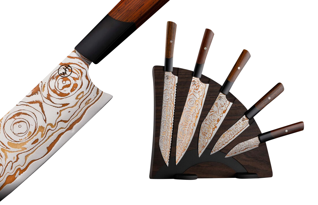 William Henry Red Maple Gourmet Chef Knives