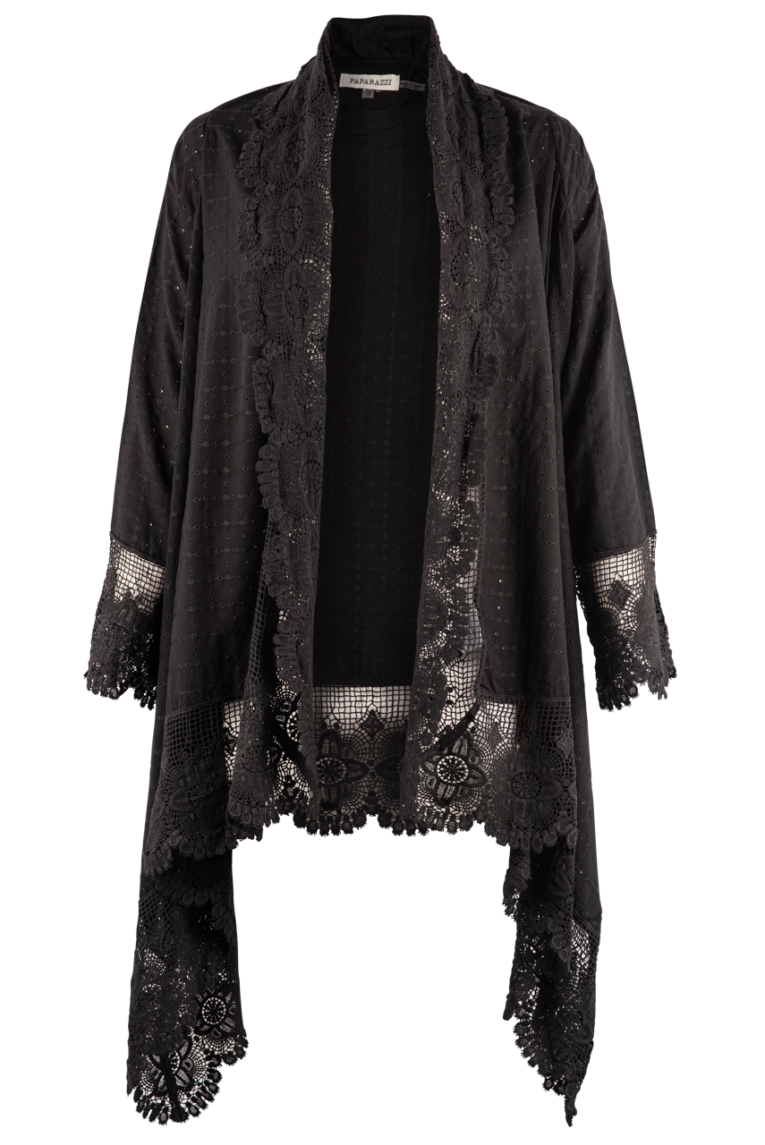 Paparazzi Eyelet & Lace Kimono