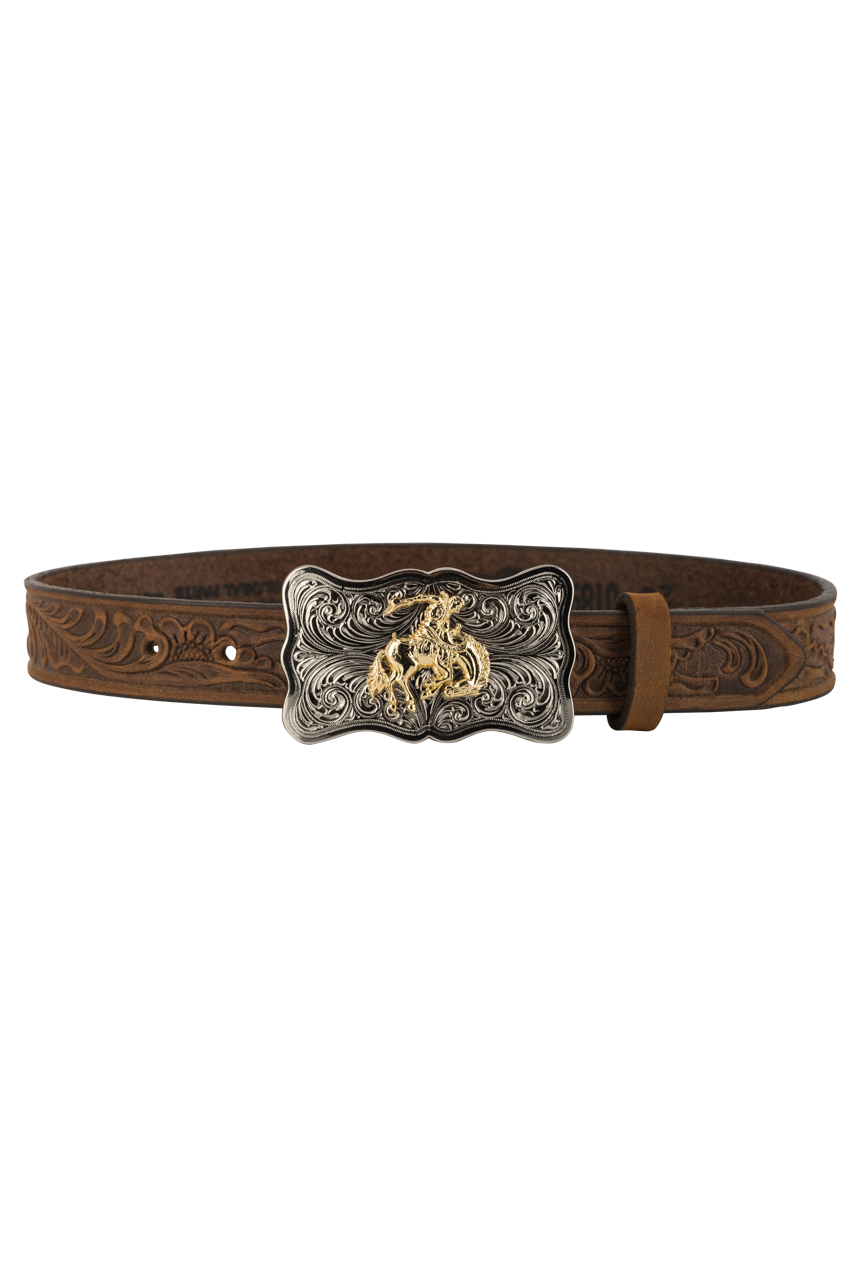 Brighton Kids Embossed Cowhide Belt