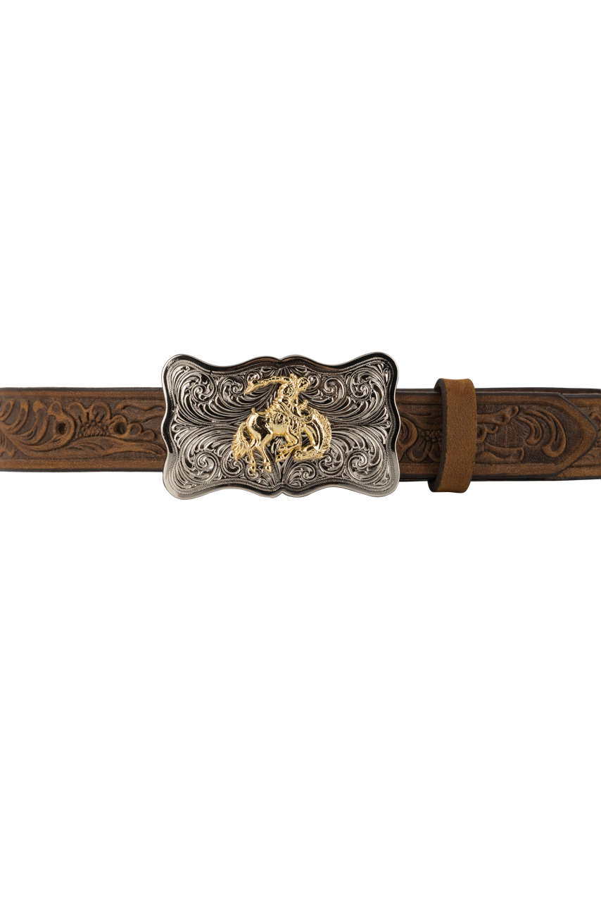 Brighton Kids Embossed Cowhide Belt