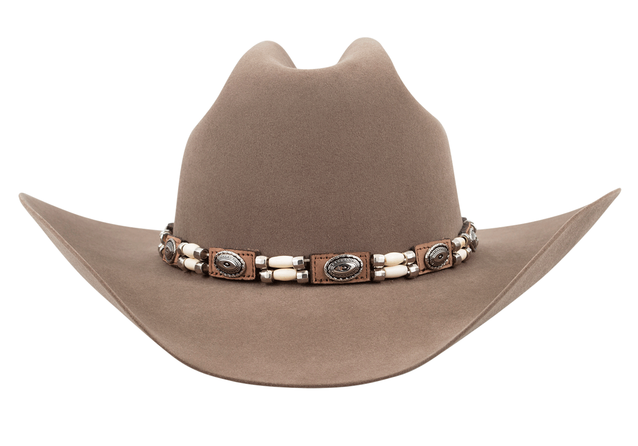 M&F Western Leather & Bone Beaded Hat Band