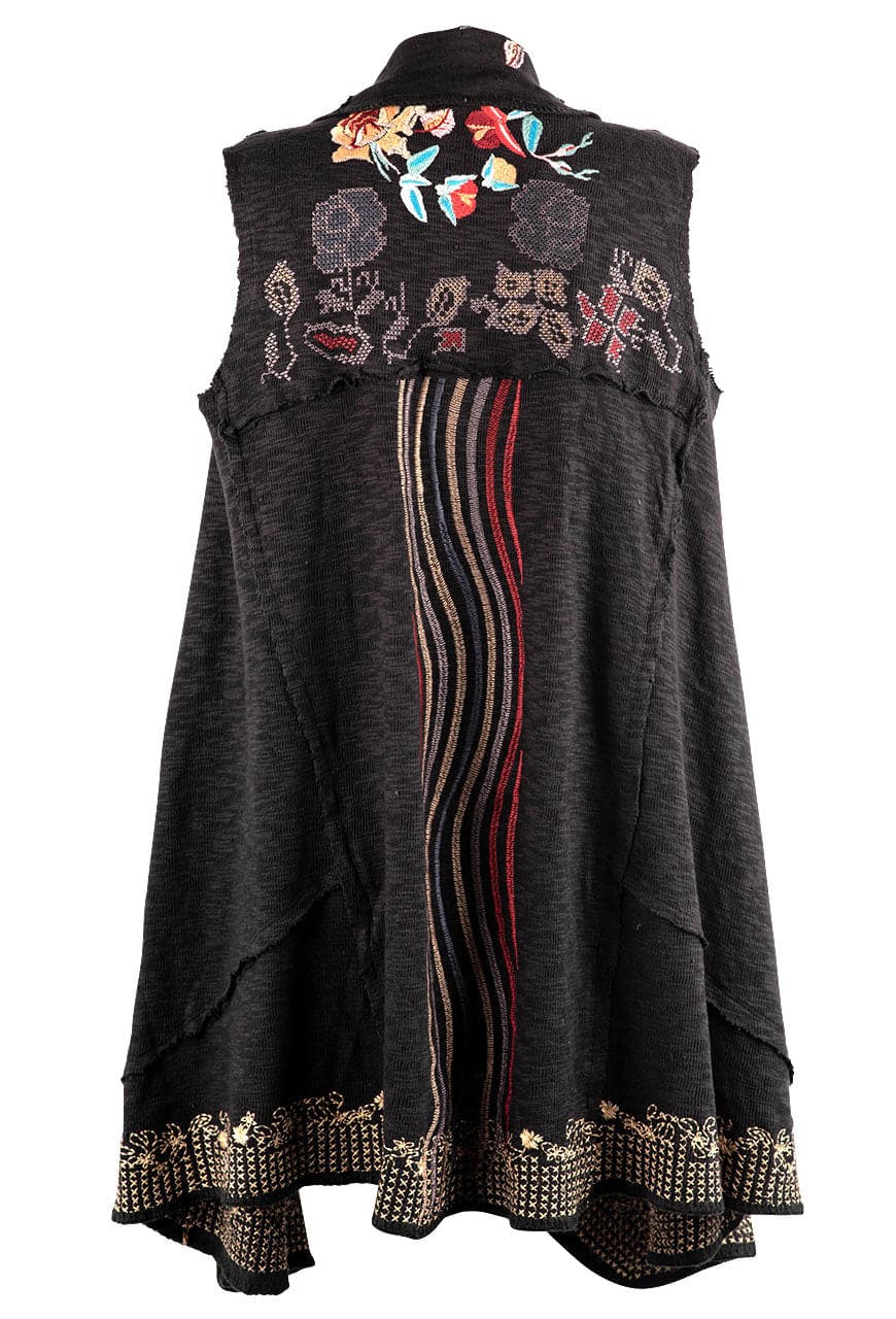 Paparazzi by Biz Midnight Blossom Sleeveless Duster