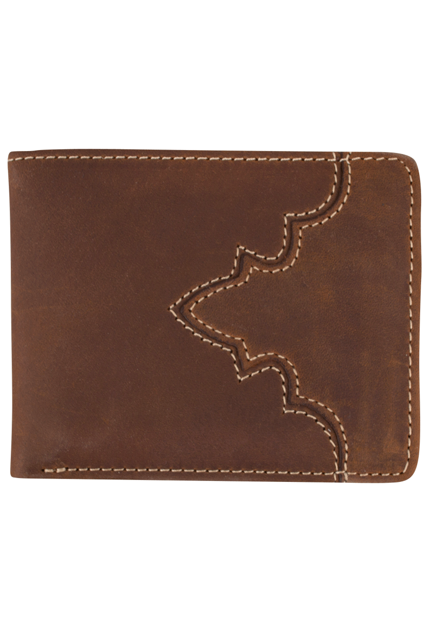 Justin Dark Brown Classic Passcase Wallet