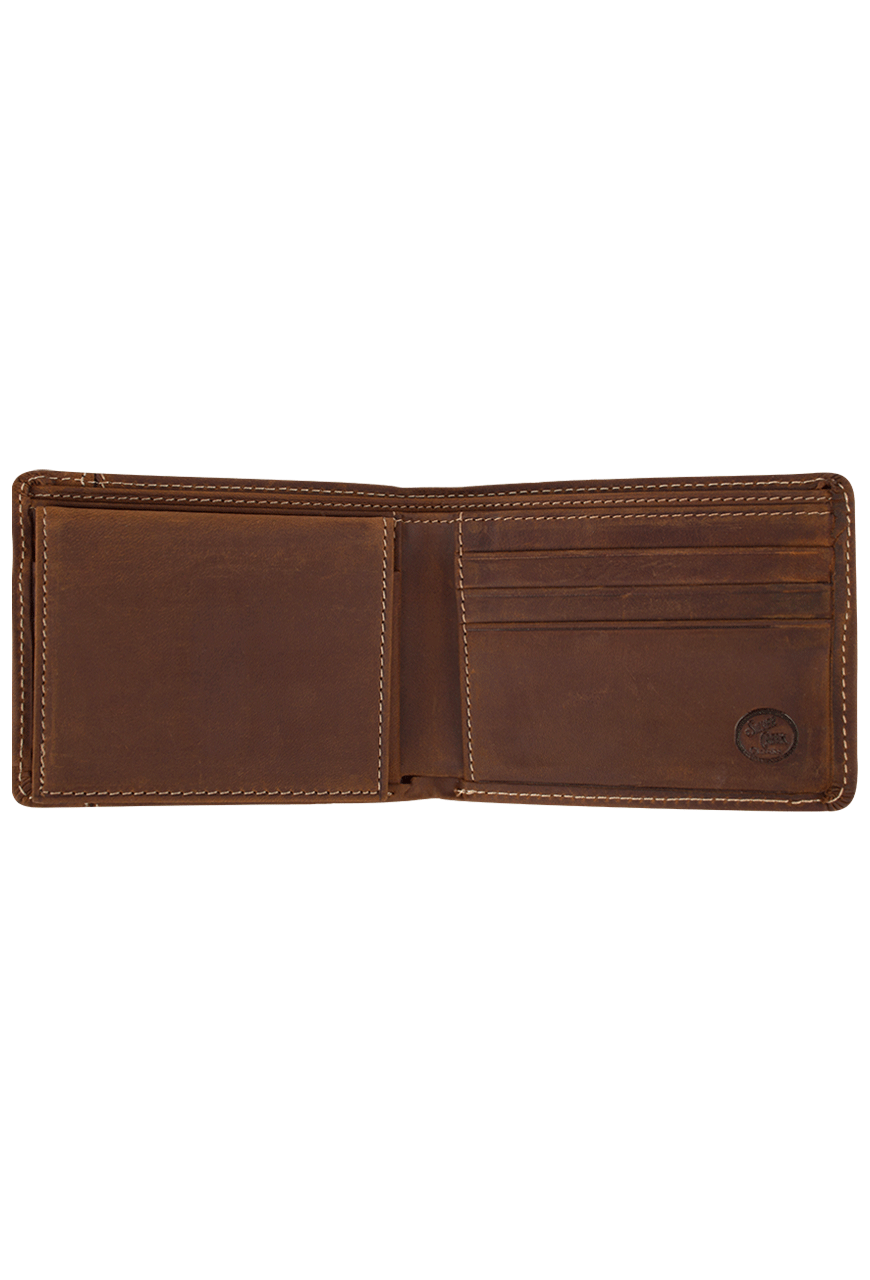 Justin Dark Brown Classic Passcase Wallet