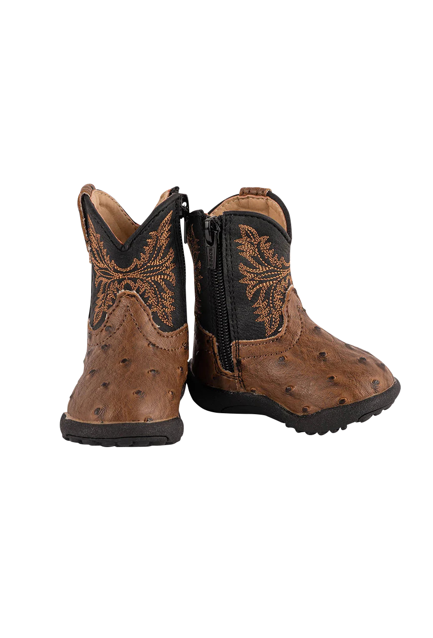 Roper Cowbabies Ostrich Boots