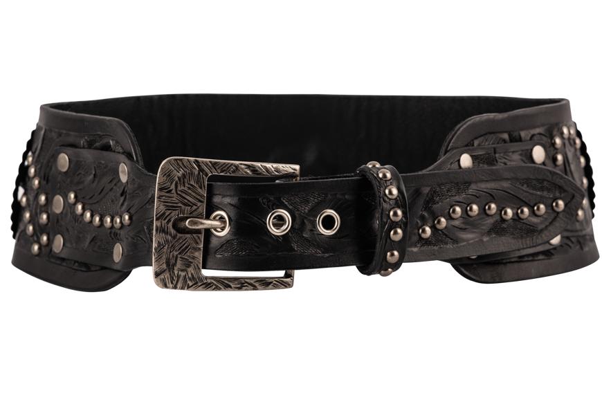 Juan Antonio Studded Black Western Belt Juan Antonio Studded Black Western Belt