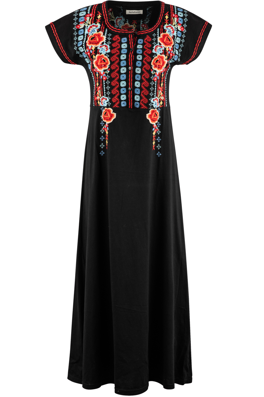 Paparazzi Black Multi Knit Dress