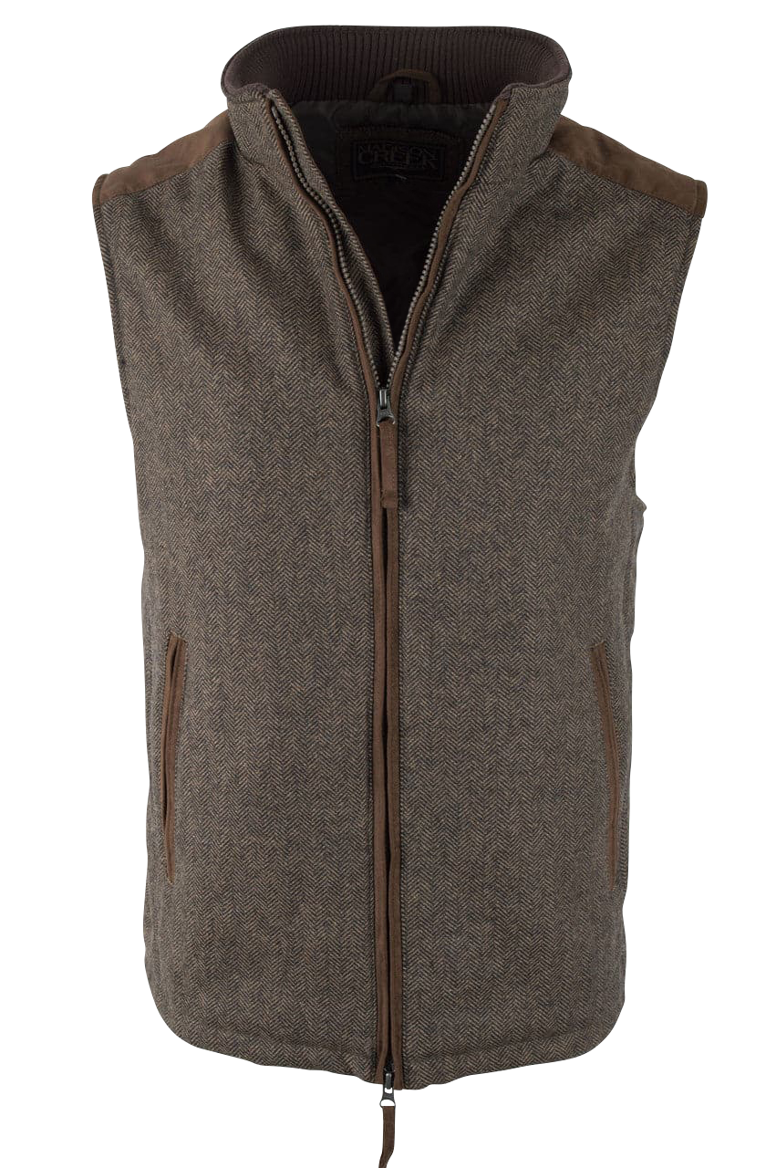Madison Creek Wool Herringbone Vest - Tan