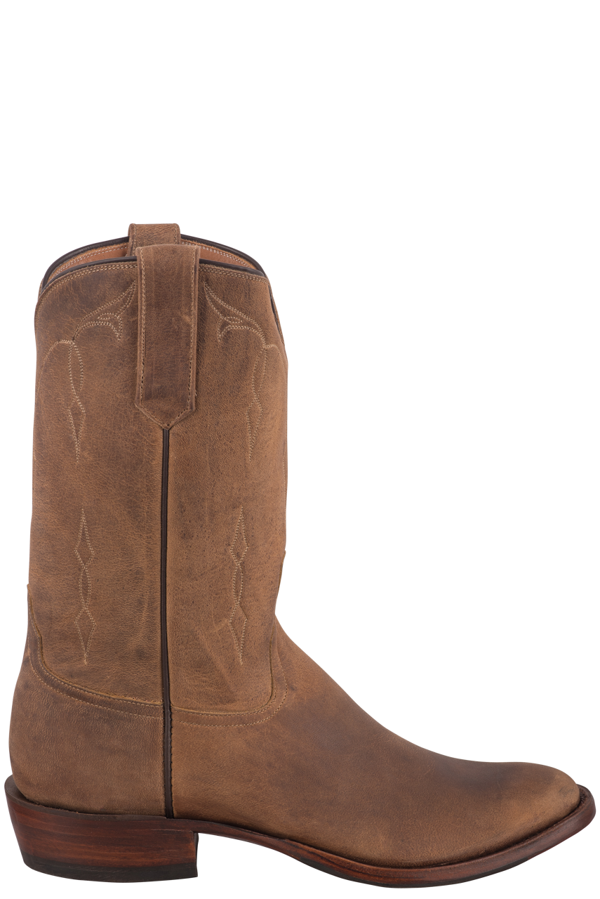 Rios of Mercedes Elk Bottom Roper Boots - Sand