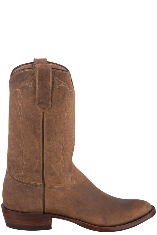 Rios of Mercedes Men's Elk Bottom Roper Boots - Sand