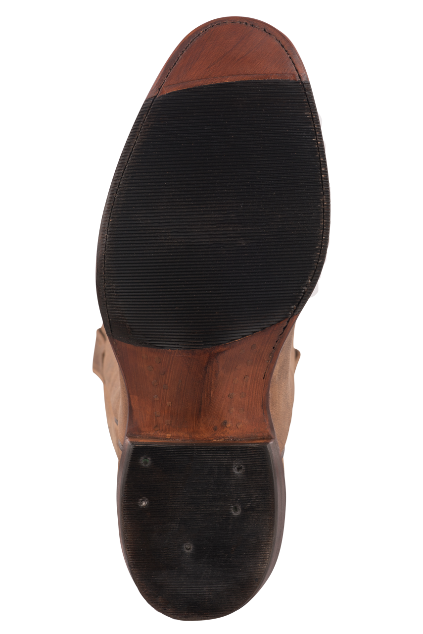 Rios of Mercedes Elk Bottom Roper Boots - Sand