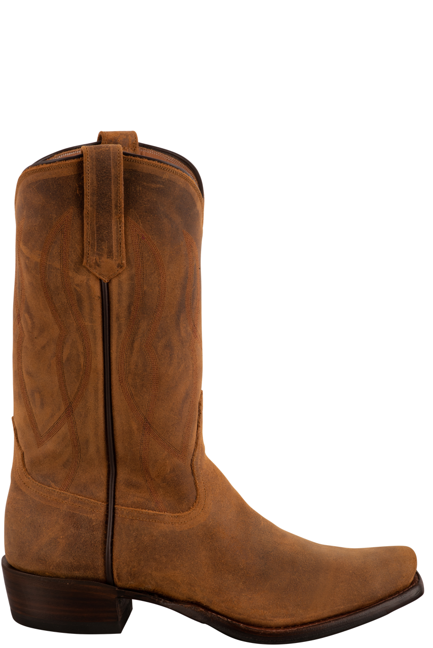 Rios of Mercedes Men's Light Brown Kudu Antelope Cowboy Boots