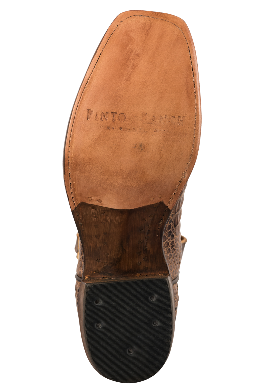 Rios of Mercedes Suave Caiman Belly Cowboy Boots - Chocolate