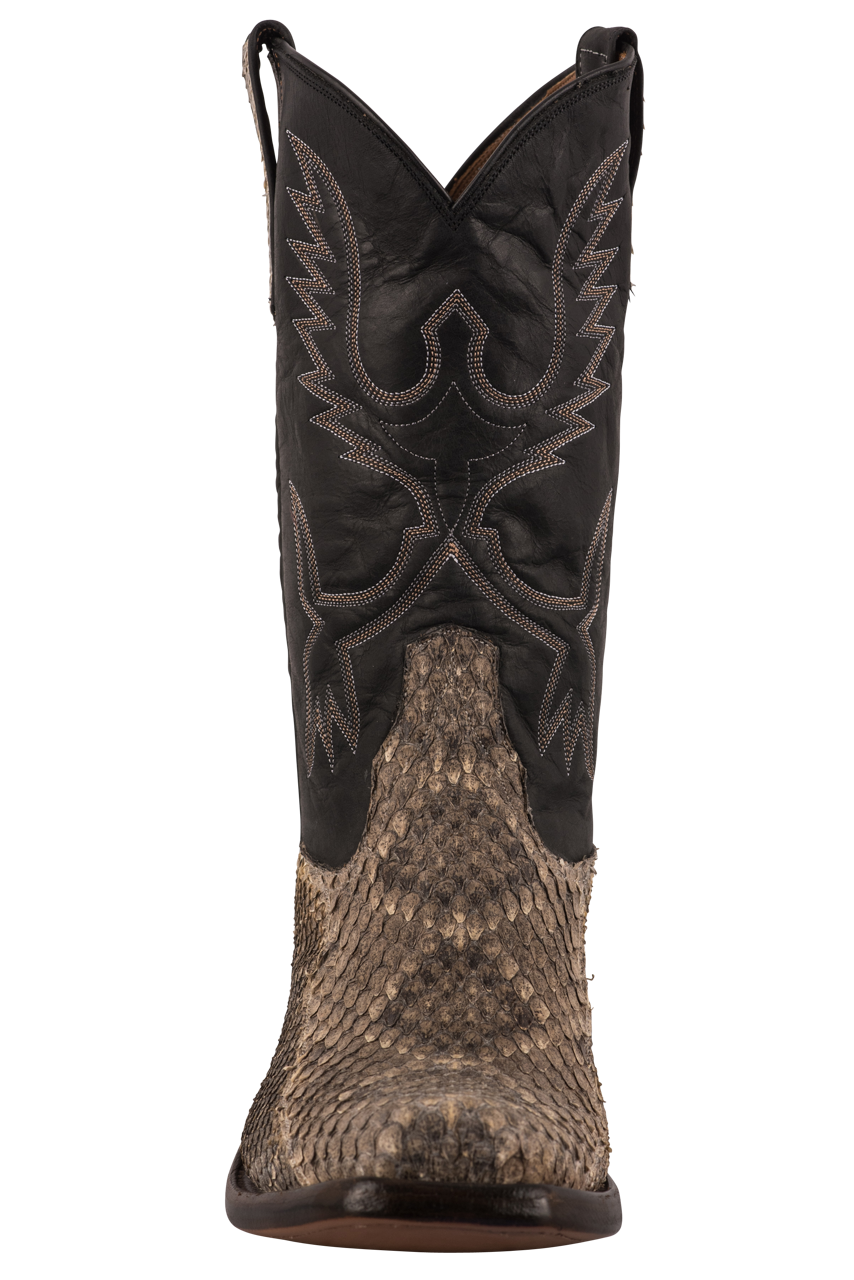 Rios of Mercedes Eastern Rattlesnake Cowboy Boots - Natural