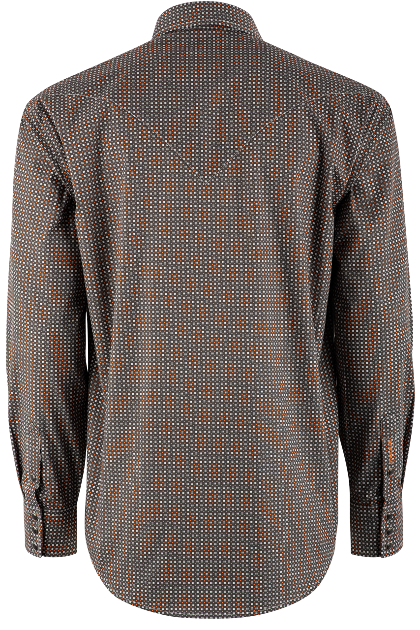 Stetson Gray Dash Long Sleeve Pearl Snap Shirt