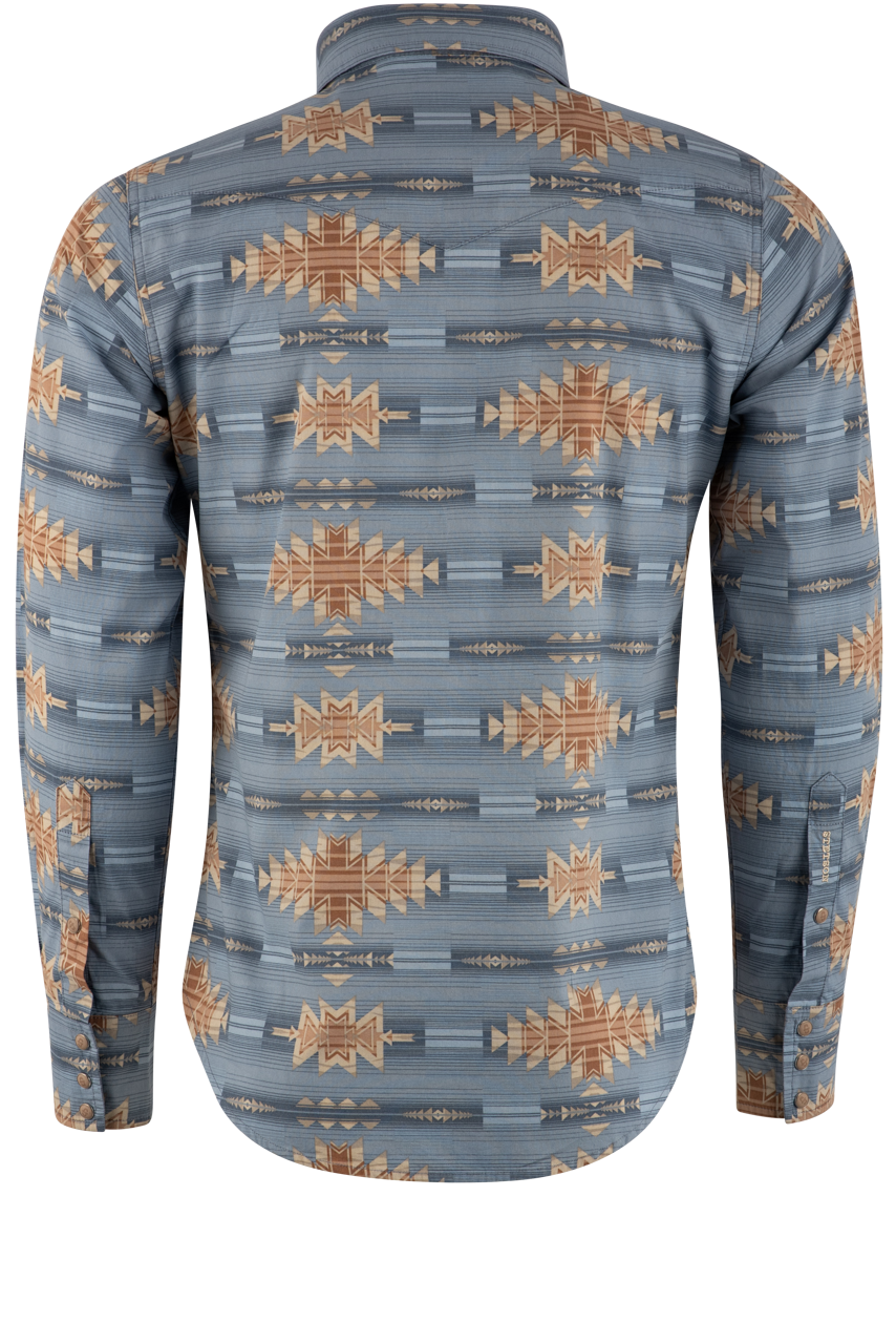 Stetson Desert Pearl Snap Shirt - Blue