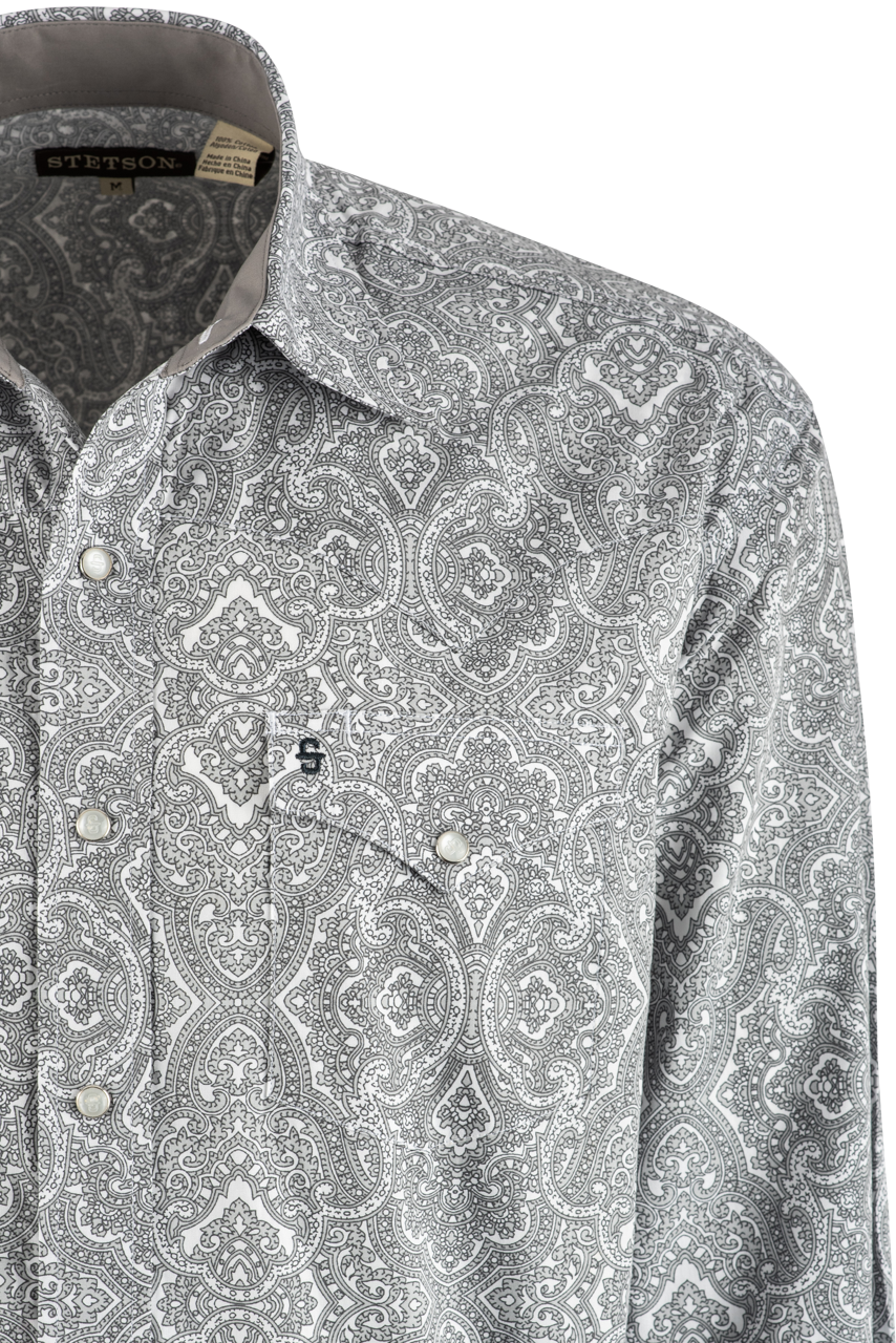 Stetson Highland Paisley Long Sleeve Pearl Snap Shirt