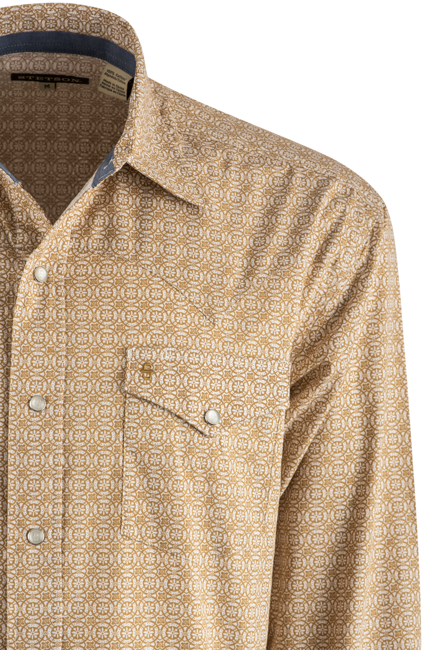 Stetson Gold Rush Long Sleeve Pearl Snap Shirt