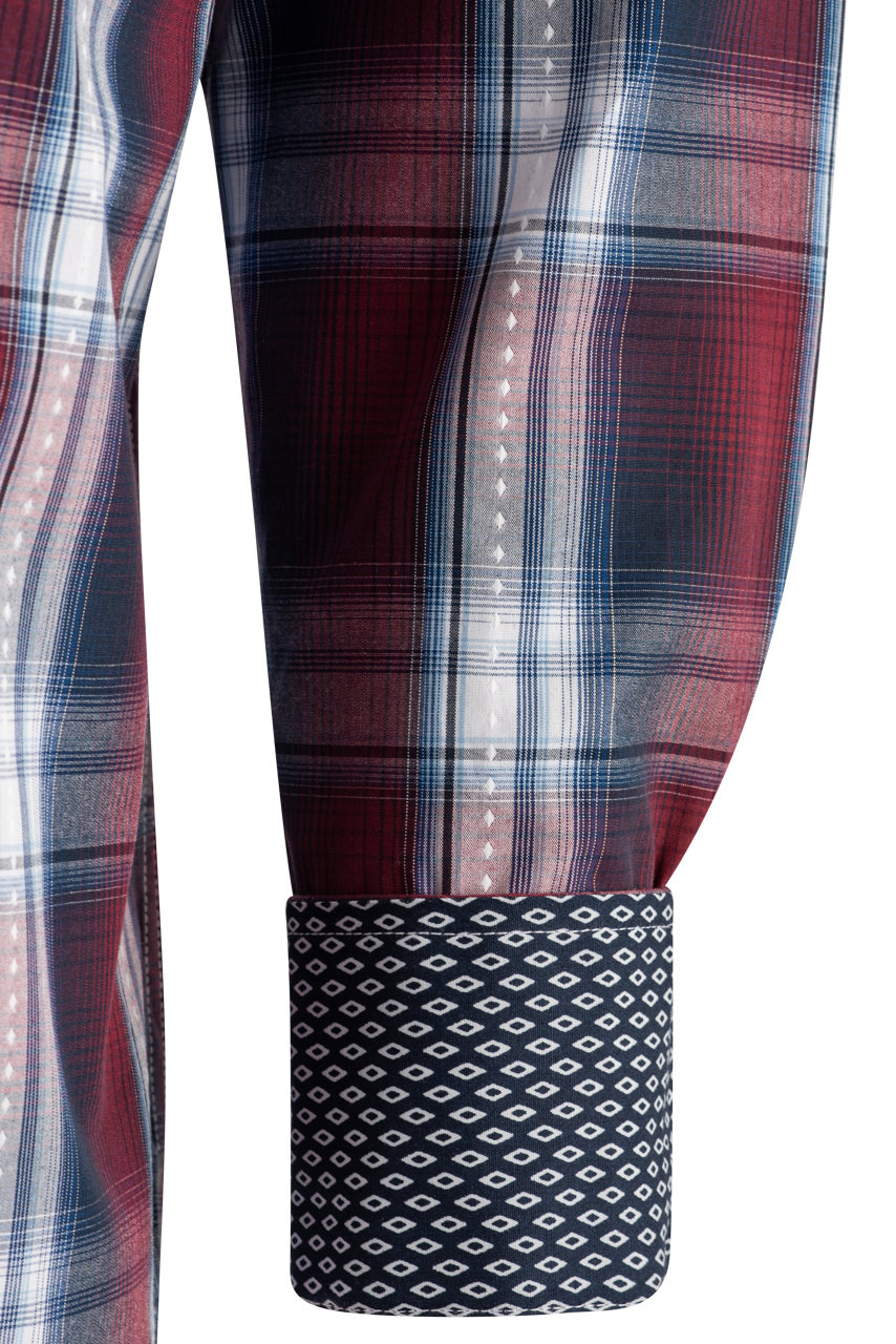 Stetson Classic Plaid Long Sleeve Pearl Snap Shirt