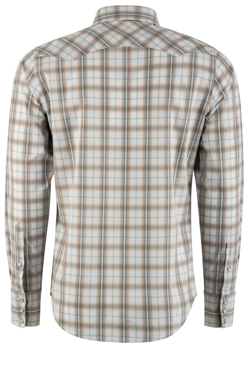 Stetson Plaid Western Long Sleeve Pearl Snap Shirt - Rugged