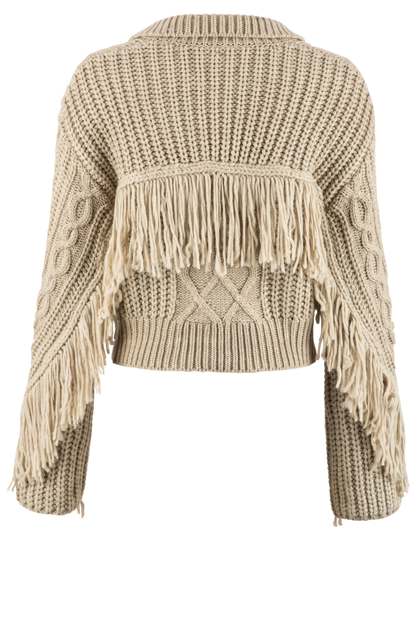 Stetson Women's Fringe Cable Knit Cardigan