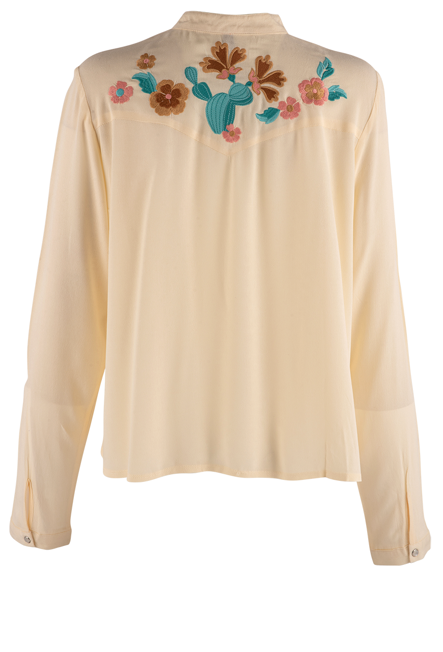 Stetson Cream Rayon Crepe Blouse